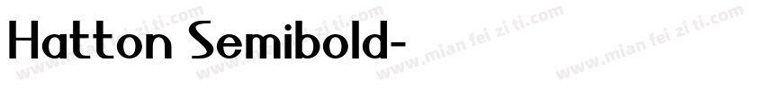 Hatton Semibold字体转换